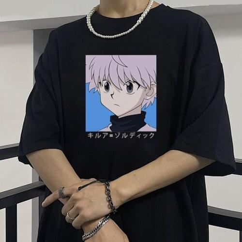 Hunter X Hunter Anime T Shirt Kawaii Killua Zoldyck Short-sleev Women Men Summer Cute Manga Streetwear Oversized Cotton Tee