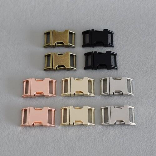 20 Pcs/Lot 5/8Inch(15mm) Curved Metal Release Buckle Durable And Strong Hardware DIY Personal Sewing Dog Collar Accessories