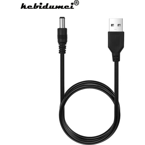 Kebidumei Hot Sale USB 5V Charger power Cable to DC 5.5 mm plug / jack USB Power Cable For MP3/MP4 Player Wholesale