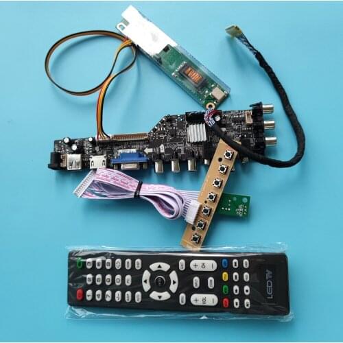 Kit For LTN140W1-L01 30pin TV VGA USB AV Digital remote HDMI Panel Controller board 1 CCFL LCD DVB-C DVB-T 1280X768 14"