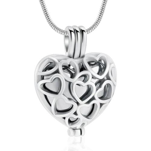 Cremation Jewelry for Ashes Hollow Love Heart Urn Pendant for Human Stainless Steel Urn Necklaces Memorial Ash Jewelry