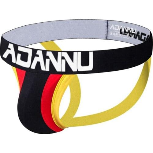 Sexy Gay Underwear Men Thong Cotton Jockstrap Mens Underwear Double G String Low Waist Breathable Penis Pouch Underpants Cueca