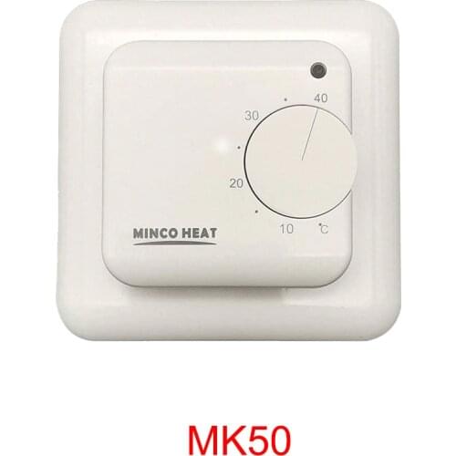 New Type MK50 Manual Room Thermostat 220V 16A MINCO Electric Floor Heating Warm Floor Cable Temperature Controller no Mount box