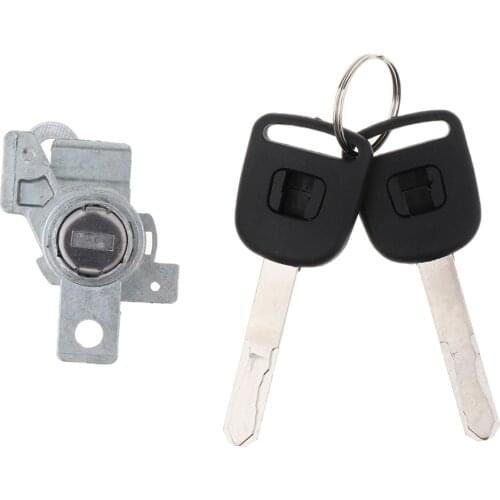 Grey Left Front Door Lock Cylinder Pair Include New Keys for Honda 2003-2007 4 door Trucks