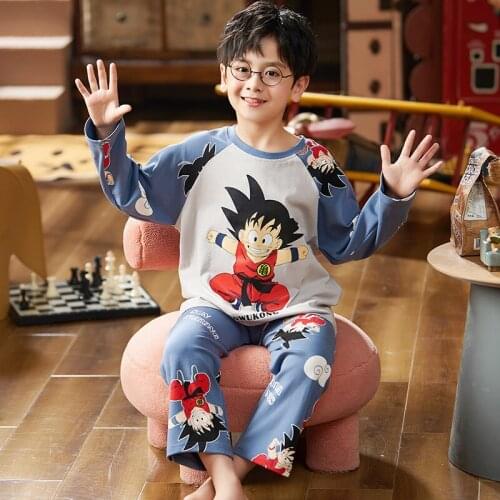 12 Style New Pure Cotton Children Pyjamas For Boys Male Long Sleeves Winter Autumn Casual Cute Japan Cartoon Home Wear TrackSuit