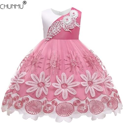 Kids Princess Dresses For Girls Clothing Flower Party Girls Dress Elegant Wedding Dress For Girl Clothes 3 4 6 8 10 12 14 Years