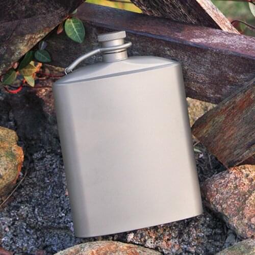Portable Titanium Hip Flask Liquor Drink Bottle Container Barware 260ml/9 Oz