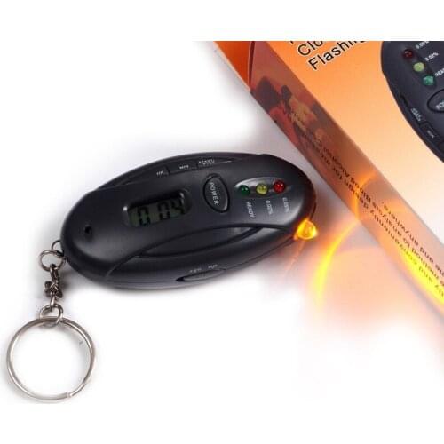 10pc/lot 3 in1 Portable Digital Breath Alcohol Tester Timer LED Light Warning Professional Breathalyzer Alcohol Tester
