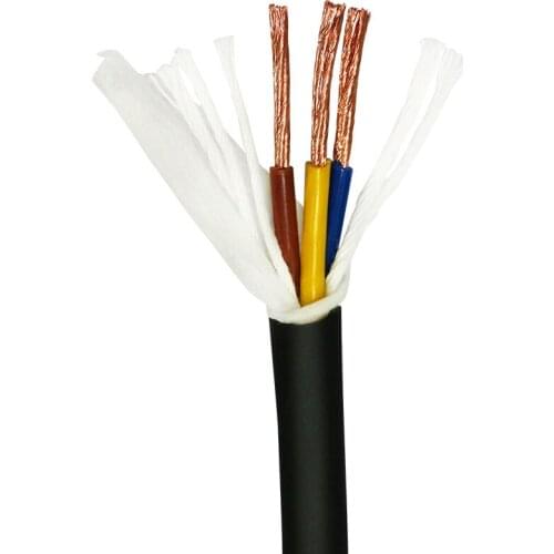 Towline Wire 3 core 0.15, 0.2, 0.3, 0.5, 0.75, 1, 1.5, 2.5 mm² Ultra High Flexible Black Drag Chain Cable TRVV 5m