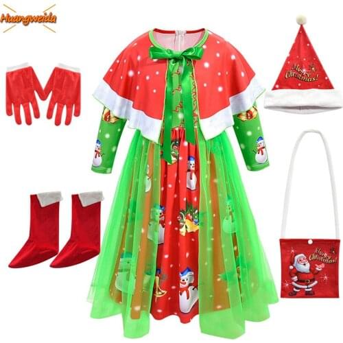 Christmas Costumes Halloween Costumes for Kids Costumes Christmas Girl Dresses Princess Cosplay Anime Fantasia Children