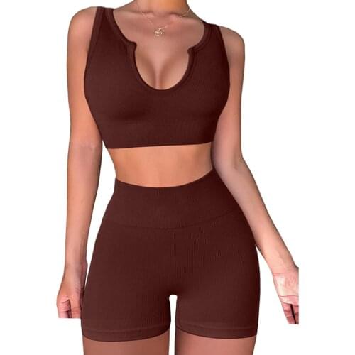 7 Color Sexy Yoga Sets Women Fitness Clothes High Waist Shorts Push Up Pants Sports Bra Crop Top Women Gym Workout Set Outfits
