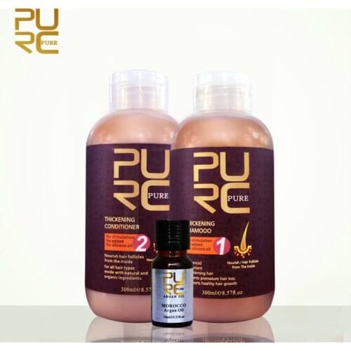 PURC hair shampoo and conditioner for hair growth and hair loss prevents premature thinning hair for men and women 11.11