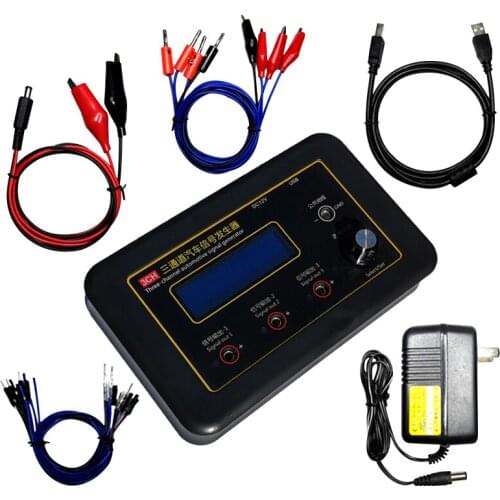Three channel vehicle signal generator, ECU computer maintenance tester. Crankshaft camshaft sensor simulator