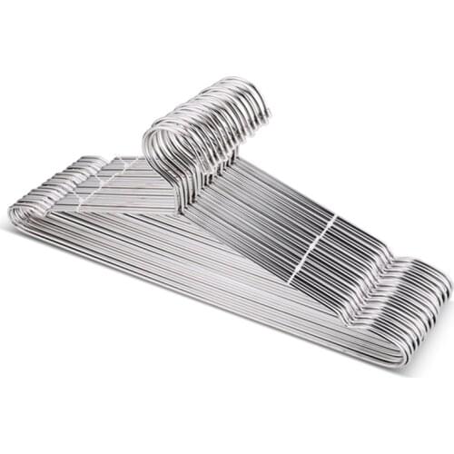 10/20pcs/lot 42cm Stainless Steel Strong Metal Wire Hangers, Coat Hanger, Standard Suit Hangers, Clothes Hanger