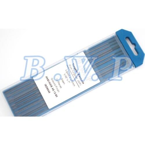 AC TIG Tungsten Electrodes WP 1.6mmx175mm 1/16"x7" Green Tips Welding With Aluminium and Magnesium