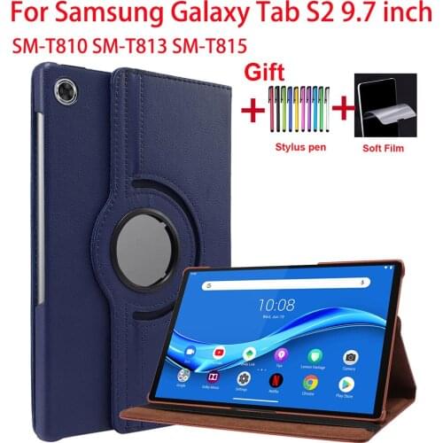 360 Degree Rotating Case For Samsung Galaxy Tab S2 9.7 inch SM-T810 SM-T813 SM-T815 Stand Case Protective CoverTablet Funda