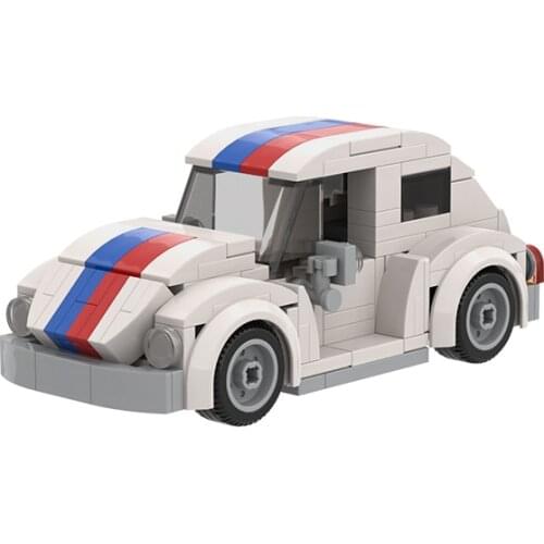 High-tech Speed Racing Super Car Blue Transporter Building Block Model Kids Toys Boys MOC DIY Brick Parts Gift