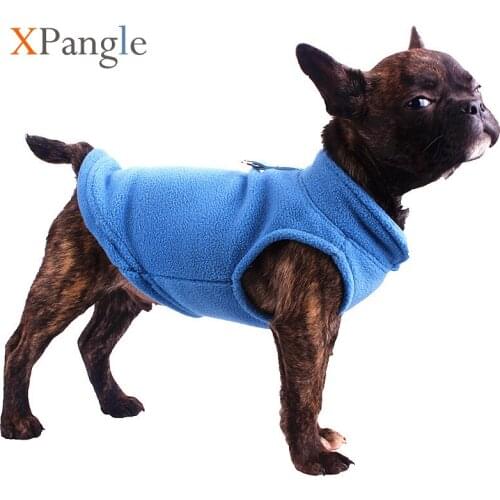 Xpangle Fleece Dog Winter Jacket Coat Warm Solid Color Pet Dog Clothes Costume Vest for Small Medium Dogs Christmas Pet Products