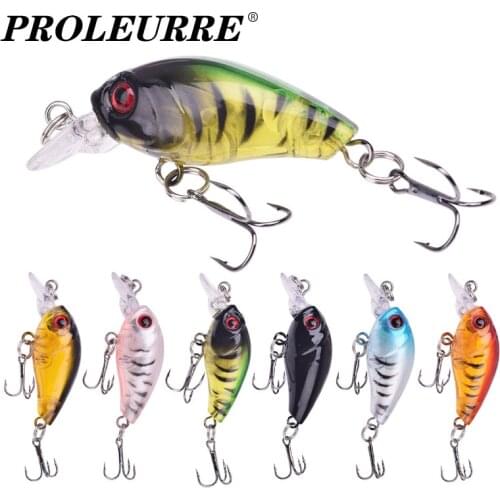 Proleurre Mini Wobbler Minnow Fishing Lure 45mm 3.5g Crankbait Hard Bait Topwater Artificial Bass Japan Fly Fishing Accessories