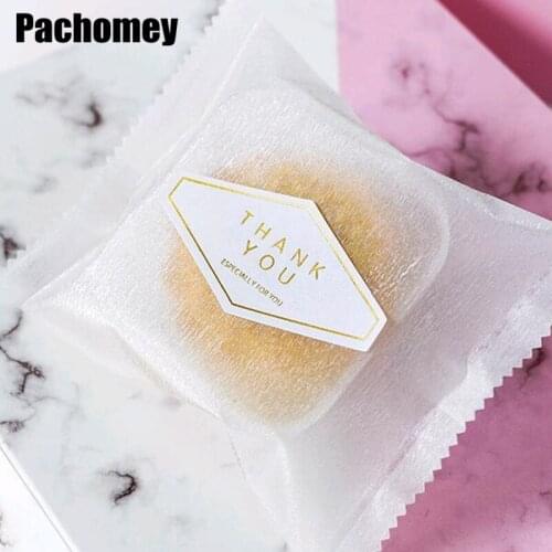 120pcs/lot Thank you Adhesive Seal Sticker for Baking Gift Decoration Label Stickers With Gold Printing PP121101