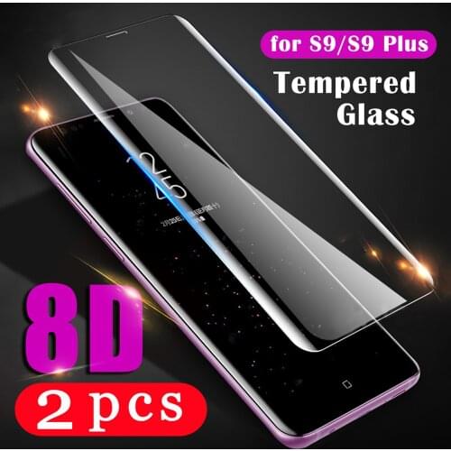 2Pcs cover for samsung Galaxy s20 Ultra S10 lite S10e S9 S8 plus S7 edge tempered glass protective film phone screen protector
