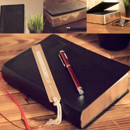 2021 Fashion Black Leather Notebook JournalDiary Sketchbook Thick Blank Pages Stationery Office Supplies Diary NoteBooks Gift