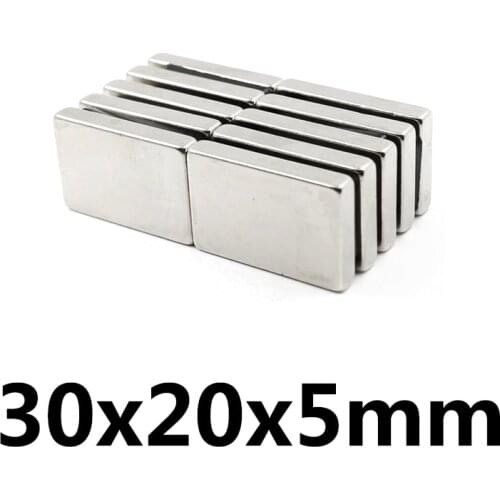 5/10/20pcs 30x20x5 mm Block Powerful Magnets 30*20*5mm Bulk Sheet Neodymium Magnet 30x20x5mm Permanent NdFeB Magnetic