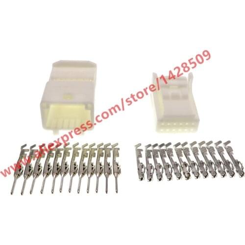 5 Sets 12 Pin Car Vehicle Central Control Cable Socket Female Male Plug For Toyota 1473407-1 1318774-1