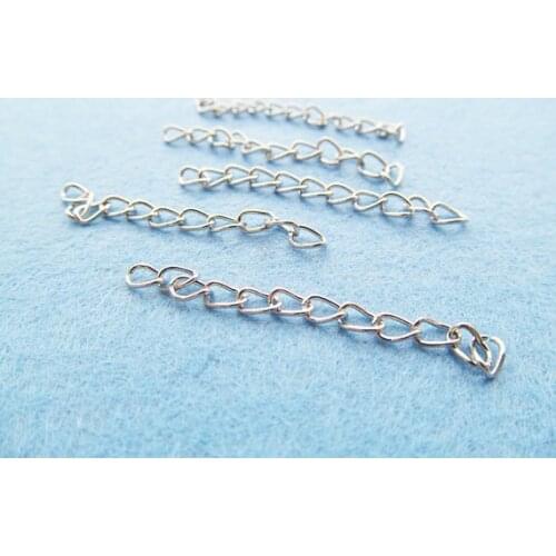 500pcs 2'' Silver tone/Antique Bronze Tail Extender Extension Jewelry Chain Charm Finding, DIY Accessory Jewellery Making