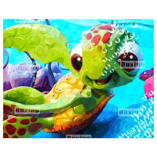 5D Diy diamond painting Animal Turtle cross stitch Diamond embroidery Needlework Rhinestone Mosaic Crafts Home decor wall stick