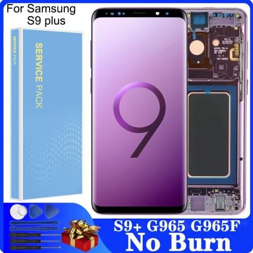 6.2" Super AMOLED S9 Plus LCD For Samsung Galaxy S9 plus G965f G965 Lcd Display Touch Screen Digitizer Assembly Replacement