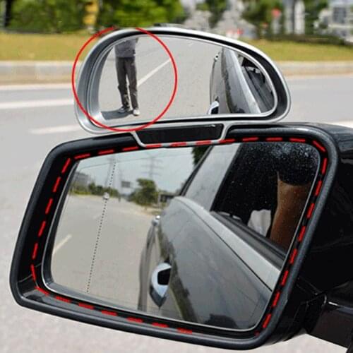 Car Mirror 360 Degree Adjustable Wide Angle Side Rear Mirrors blind spot Snap way for parking Auxiliary rear view mirror