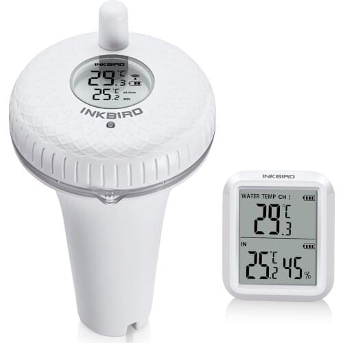 Inkbird 2nd Generation Wireless Pool Thermometer 300ft Transmission IPX7 Waterproof Floating Thermometer for Bathtub Hot Spring