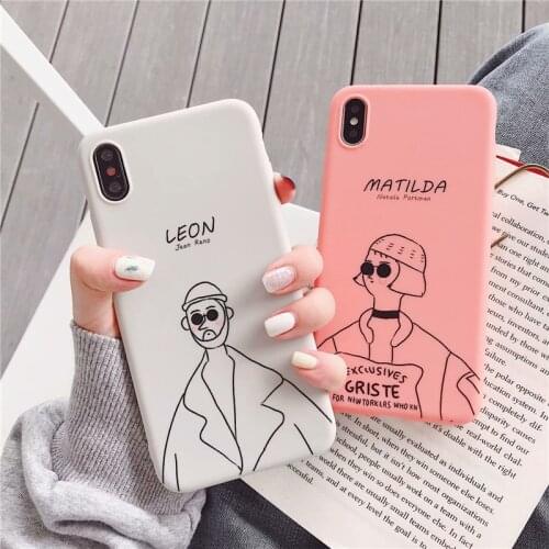 JAMULAR Movie Leon And Mathilda Phone Case For iPhone 7 11 12 Pro X XS MAX XR 8 6Plus The Professional Killer Cover Soft Fundas