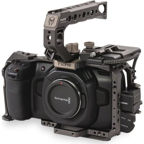 Tilta BMPCC 4K 6K Cage TA-T01-B-G Tactical finished or Gray Full Cage SSD Drive Holder Top Handle for BlackMagic BMPCC 4K 6K