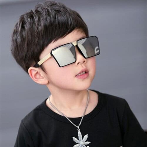 Childrens Sunglasses Net Celebrity With Square Reflective Glasses Parent-Child Men And Women Mercury Colorful Eyewear