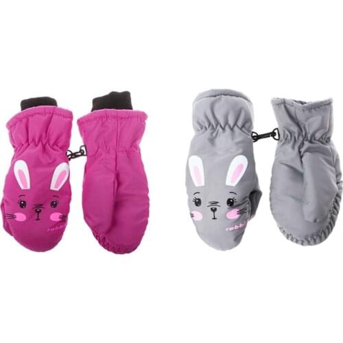 W3JF Kids Winter Warm Gloves Windproof For Children Boys Girls Ski Cycling Climbing Outdoor Gloves Waterproof