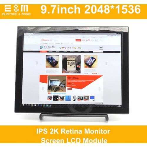 9.7 Inch 2048*1536 IPS 2K Retina Monitor Screen LCD Module HDMI TV Portable Raspberry Pi 3 Xbox PS4 Aerial Displayer Player