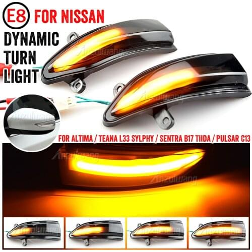 For Nissan Altima Teana L33 2013- 2018 Sylphy Sentra Pulsar Tiida Car LED Dynamic Turn Signal Light Side Mirror Indicator Lamp