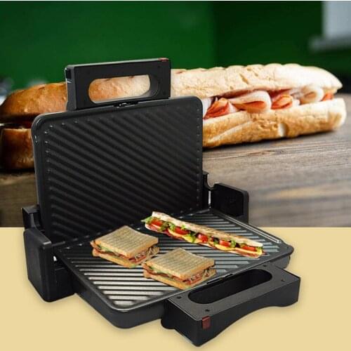 2000W Electric Sandwich Maker Grill Panini Non Stick Pan Waffle Toaster Cake Breakfast Machine Barbecue Steak Frying Oven 220V