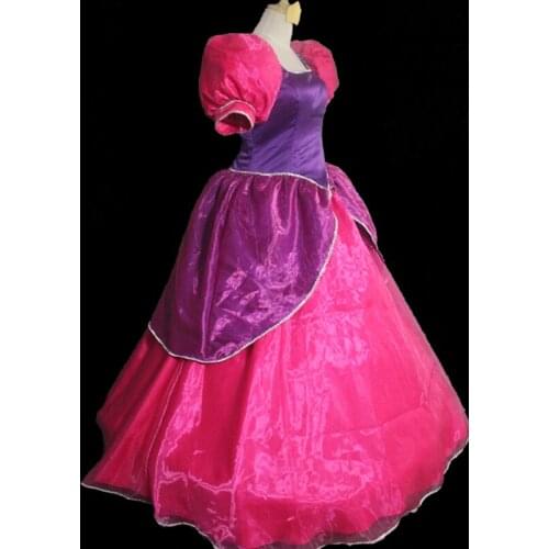 Cartoon Movie Cinderella Cosplay Costume Sister Anastasia Princess Dress For Adult Women Halloween Party Gown Dresses