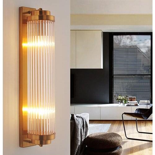 Crystal Wall Lamp Modern Study Living Room Lamp Background Aisle Golden Wall Lights Dining Decorative Wall Sconce Bedroom Lights