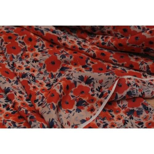 LEO&LIN Summer style silk cloth fabric silk crepe de chine 1.14 meters width patchwork (1 meter)