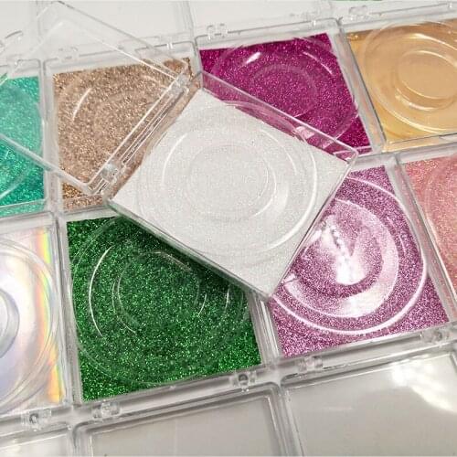 NEW 50set/lot Packing box for eyelash blank eyelashes plastic package all transparent lid tray Eyelashes DIY packing box