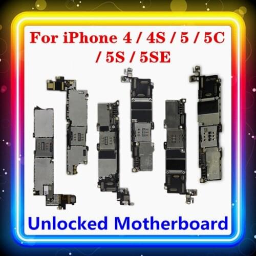 For IPhone 4 / 4s / 5 / 5c / 5s / 5se Motherboard No Touch ID Test OK Board With Full Chips Clean ICloud