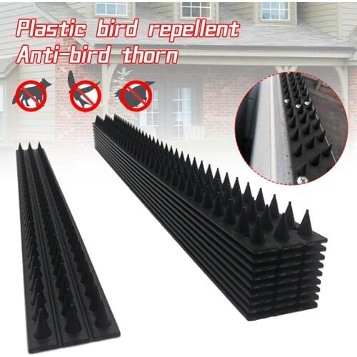 10pcs Plastic Repeller Bird and Pigeon Spikes Deterrent Anti Bird Spike Strip Bird Repeller for Pigeon Repeller Animal Control