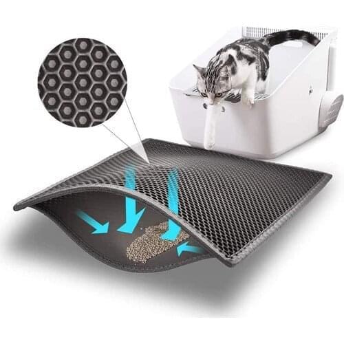 Cat litter pad waterproof self-cleaning EVA double layer cat litter trap pet cat litter pad cleaning pad pet supplies