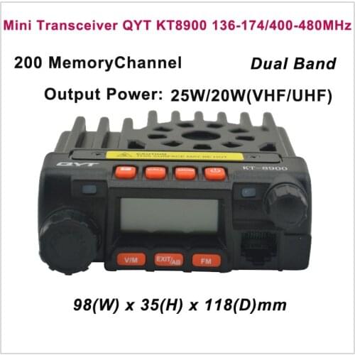 QYT KT-8900 KT8900 Mini Transceiver KT8900 VHF136-174/UHF400-480MHz mobile transceiver QYT KT-8900 car mobile radio