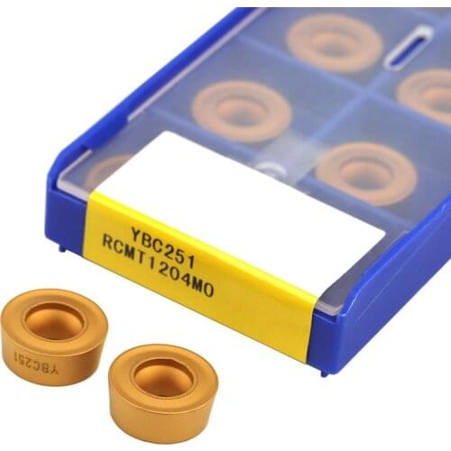 RCMT YBC251/YBC252 RCMT0803MO RCMT10T3 RCMT1204 Milling Carbide insert R4 R5 R6 Lathe Tool Turning Craft Steel CNC Cutting Knife
