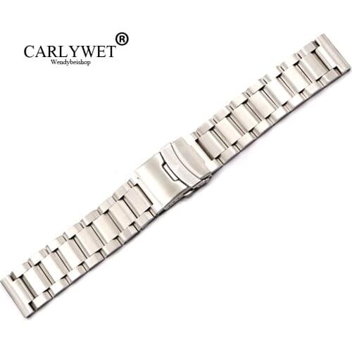 CARLYWET 18 20 22 24mm Rose Gold Black Watch Band For Seiko Tag Heuer Omega Montblanc Panerai Daytona Submariner Tissot